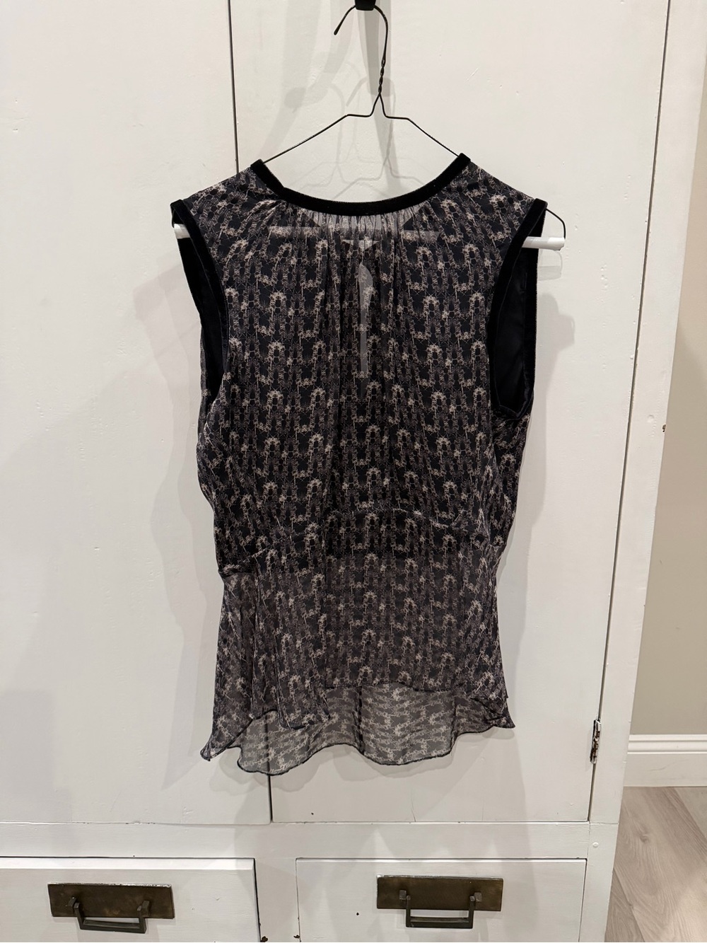 Theyskens' Theory Anthracite Silk Top